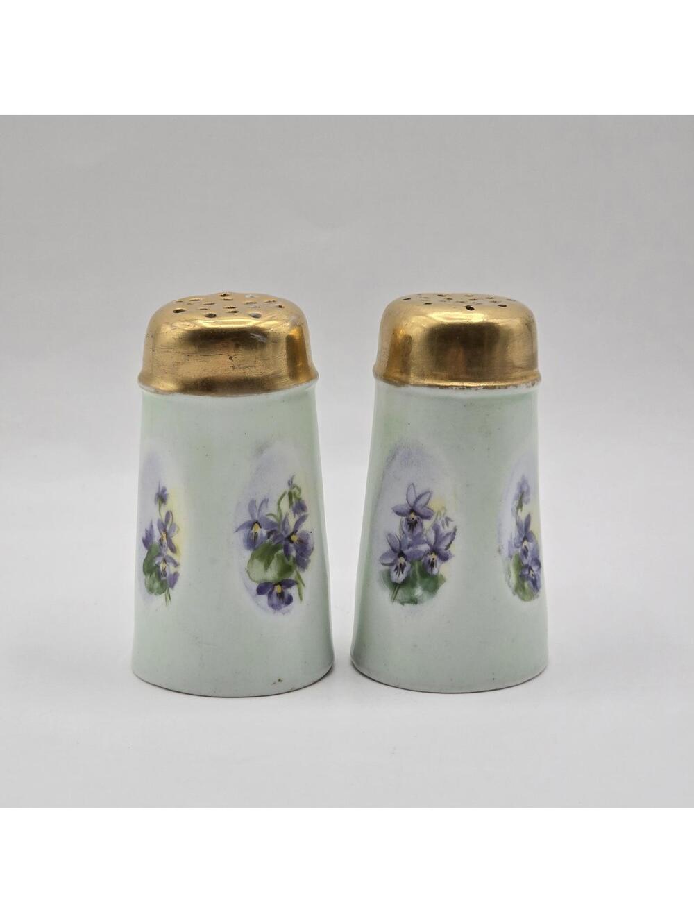 Antique O.&E.G. Royal Austria Salt & Pepper Shakers